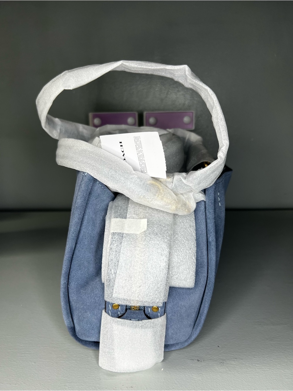 Coach Rogue Bag 34 - Brass Light Denim - Picture 8 of 17
